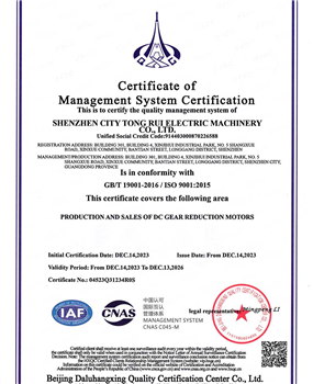 Quality Management System Certification